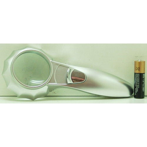 Лупа (50) серебр. с подсвет. 5 ламп №600554