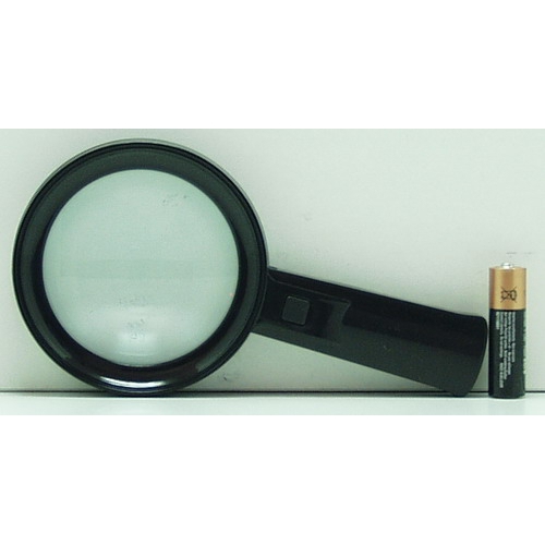 Лупа (75) с подсвет. 6 ламп №7012B черн.