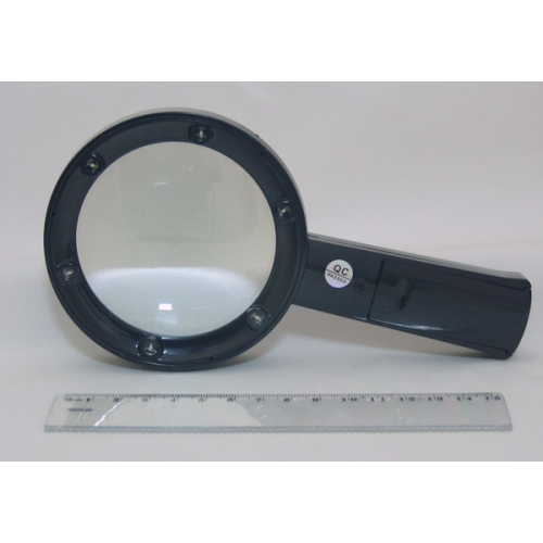 Лупа (75) с подсвет. 6 ламп №666-075 черн.