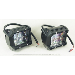 Фары светодиодные 6 ламп 18W-6E (дальний) прямоуг.