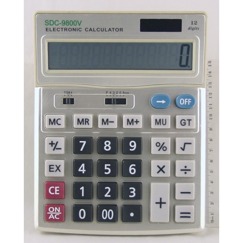Калькулятор 9800 (SDC-9800V) 12 разр. больш. экр. 