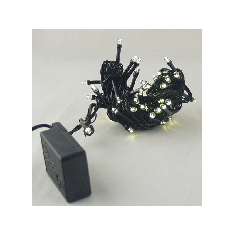 Гирлянда 100 светод. (6 мм) тепл. бел. черн. шнур