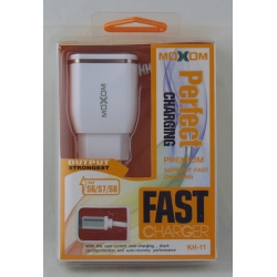 Зарядное устройство для SAMSUNG сетев. 2,4A MOXOM-V8 KH-11-V8 USB