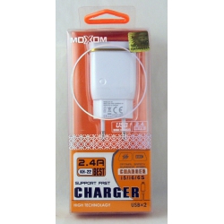 Зарядное устройство для IPHONE5 сетев. 2,4A MOXOM KH-22-I5 2USB