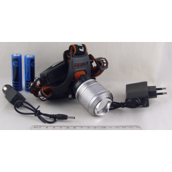 Фонарь головной (1 ярк.+ акк + ЗУ) 3р.5000W №2199-T6 крут. zoom