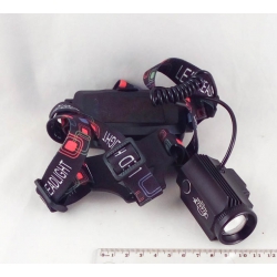 Фонарь головной (1 ярк.+ 2акк.+ шнур microUSB) HT-750-T6 с компасом, zoom