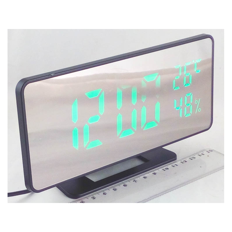 Часы-буд. электронные VST-888Y-4 (ярко-зелен. циф.)