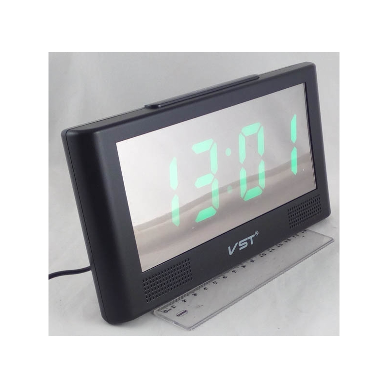 Часы-буд. электронные VST-732Y-4 (ярко-зелен. циф.)