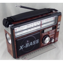 Радиоприёмник XB-391URT (FM, AM, SW 3 Band) SD, USB сетев. встроен. аккум. с фонар.