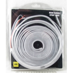 Светодиодная неоновая лента белая 12V 5м блистер