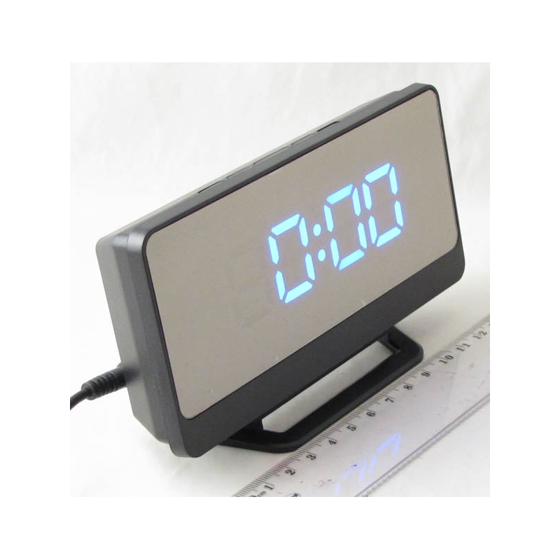 Часы-буд. электронные DS-068-5 (синие цифры)