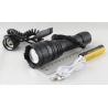 Фонарь светодиодный (1 мощ., акк.+ шнур microUSB HQ-852-P90 (на ружье) zoom 