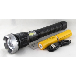 Фонарь светодиодный (1 мощ., 2 акк.26650, шнур microUSB) 8000W H-846-P120 zoom 