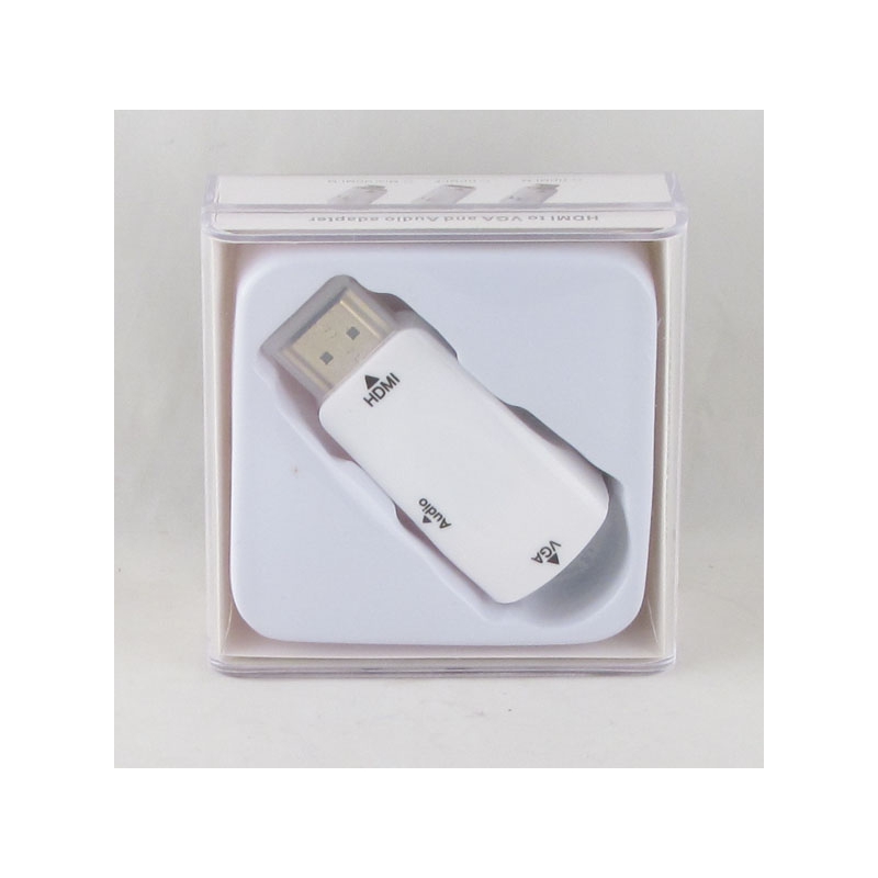 Переходник HDMI-VGA+Audio H-06 белый