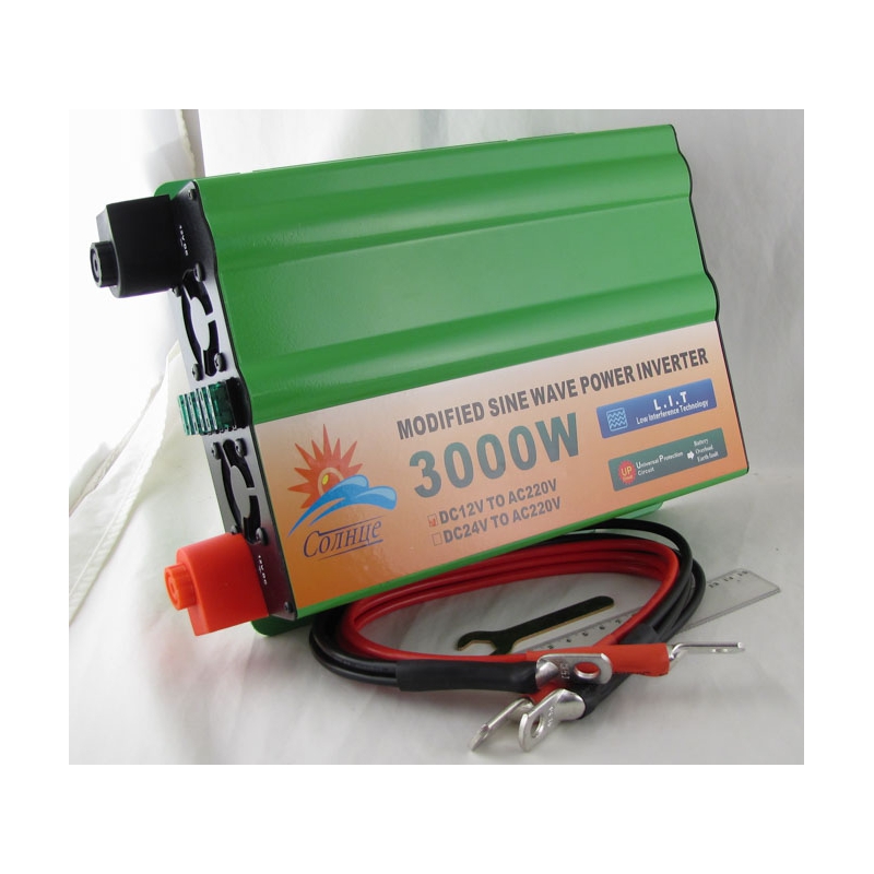 Преобразователь напряжения 24V-220V 3000W СОЛНЦЕ