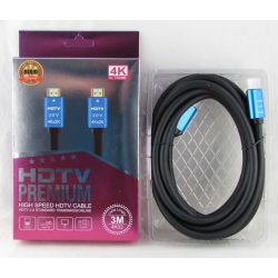 Шнур HDMI-HDMI 3м 4K 2.0 4K02 силиконовый высокоскоростной в коробке
