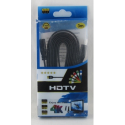 Шнур HDMI-HDMI 3м 1.4V A2752 плоский (в блистере)