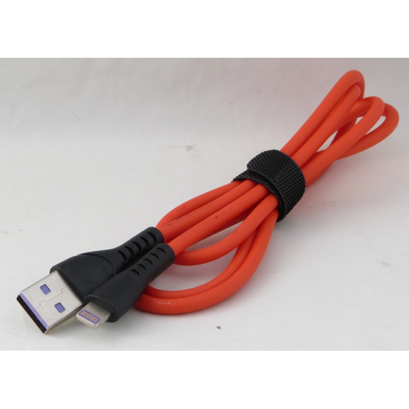 Шнур для IPHONE5 1м G-03-V8 силиконовый красный