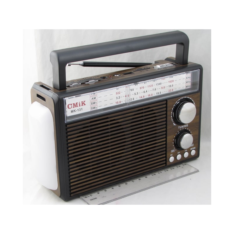 Радиоприёмник MK-131 AM/FM (2R20) фонарь