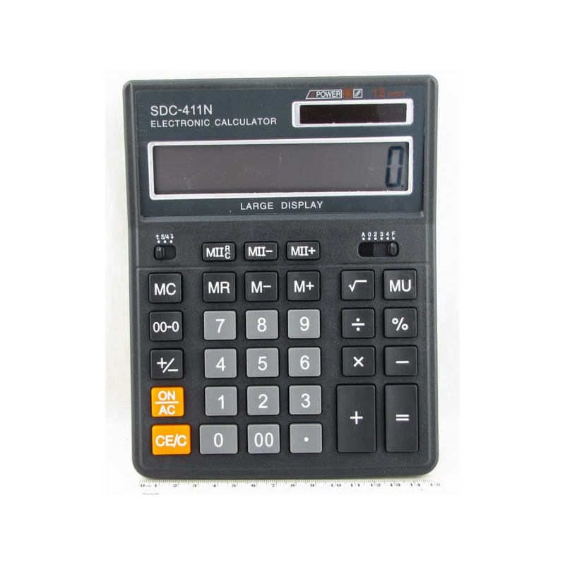 Калькулятор 411 (SDC-411N) 12 разр. больш. экр.