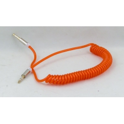 Шнур AUX (Джек 3,5 - Джек 3,5) 1м витой JD-64 красный