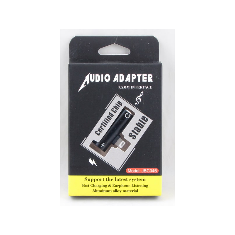 Переходник LIGHTNING - AUX + LIGHTNING JBC-046