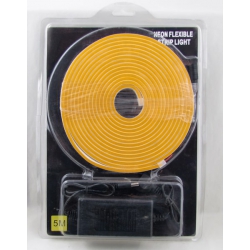 Светодиодная неоновая лента оранжевая (с блоком питания) 5м блистер