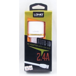 Сетевое зарядное устройство для SAMSUNG 2,4A AC-52-V8 1м, 2USB LDNIO