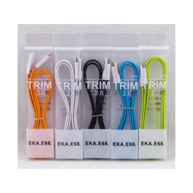 Кабель LIGHTNING 1м E-68 плоский