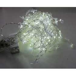 Гирлянда 200 4мм (шторки) теплые белые (звезд.+ бисер) C200-4S 3*2м