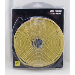 Светодиодная неоновая лента желтая 12V 5м блистер