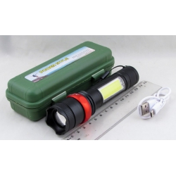 Фонарь светодиодный FA-801-T6 (1 мощ.+ 1 больш., акк.+ шнур microUSB) zoom ??