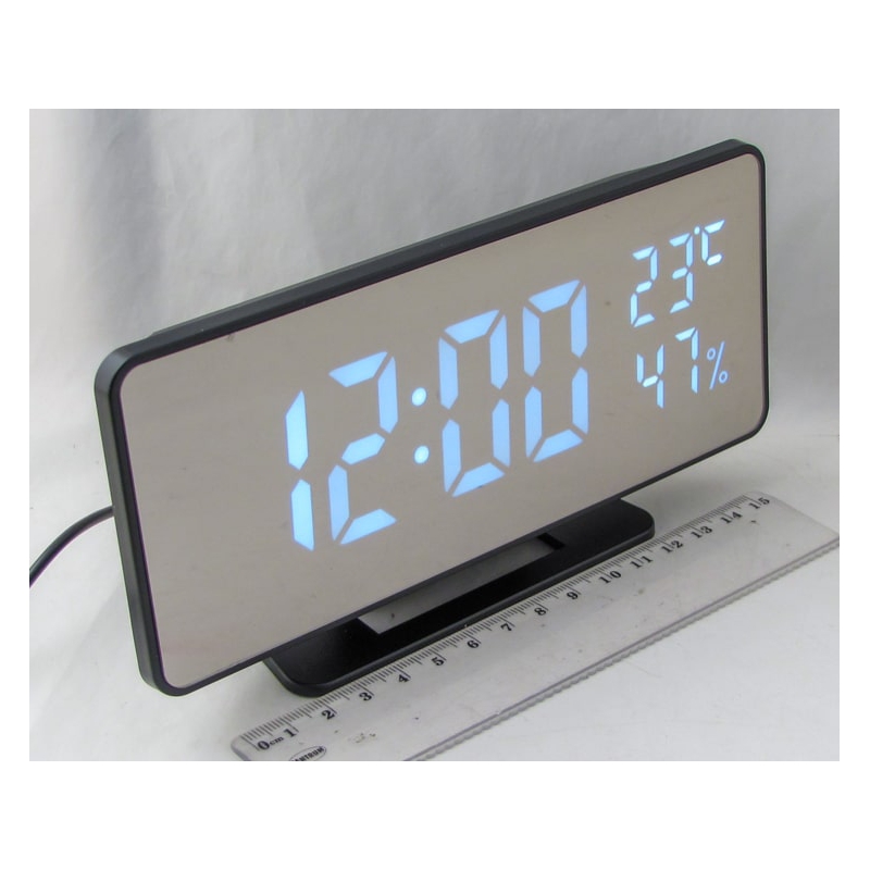 Часы-будильник электронные VST-888Y-6 (белые циф.)