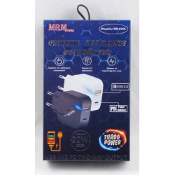 Сетевое зарядное устройство MR-820C PD 5V 3A/9V 2,4A 20W белый, быстрая зарядка, в упаковке ??