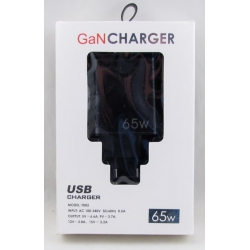 Сетевое зарядное устройство A502-1 5V 6,6A/9V 3,7A/12V 2,8A черный USB+PD 65W