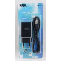 Сетевое зарядное устройство с кабелем LIGHTNING 2,1A MR-21-IP5 черное 1,2м, 1USB