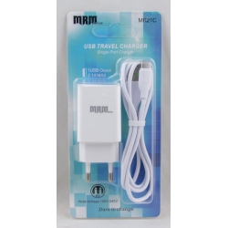 Сетевое зарядное устройство для TYPE-C 5V 2,1A MR-21-TC белое 1,2м, 1USB