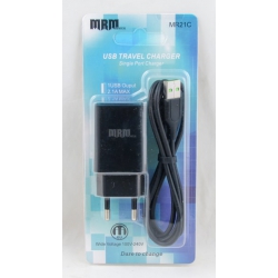 Сетевое зарядное устройство для TYPE-C 5V 2,1A MR-21-TC черное 1,2м, 1USB