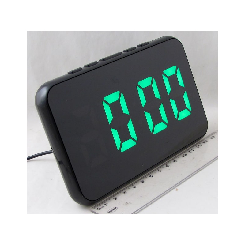 Часы-будильник электронные DS-2618L (зеленые цифры)