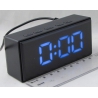 Часы-будильник электронные NA-6093-6 белые цифры)