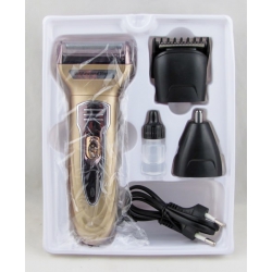 Машинка для стрижки волос + электробритва H-787-10(2 аккум.AA + ЗУ / сетевой шнур)