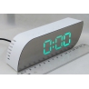 Часы-будильник электронные DS-018A-2 белый корпус (зеленые цифры)