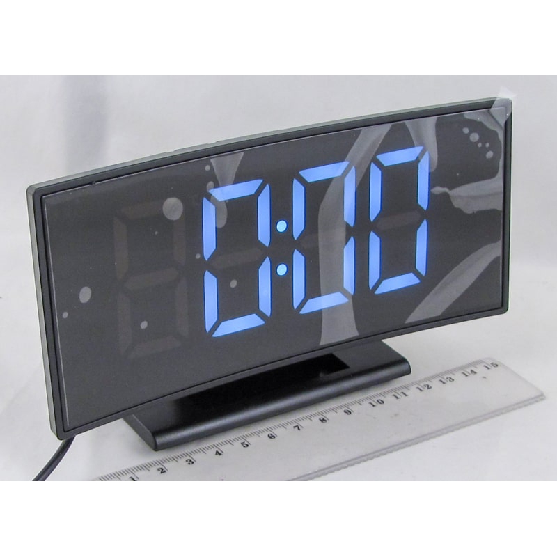 Часы-будильник электронные DS-3621A-6 (белые цифры)