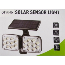 Светодиодный светильник YG-1496-120 с датчиком движения 120 ламп с солнечной батареей