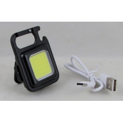 Фонарь-брелок (1 больш., шнур TYPE-C) H-160 3 реж. с магнитом, карабином квадратный