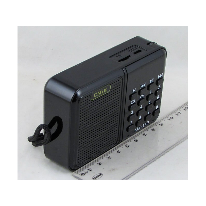 Радиоприёмник MK-140 (FM) USB, microSD аккум.18650, шнур miniUSB