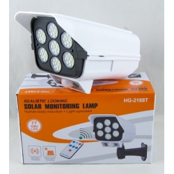 Светодиодный прожектор HG-2188T 77 ламп с датчиком движения, с пультом, солнеч. батар.