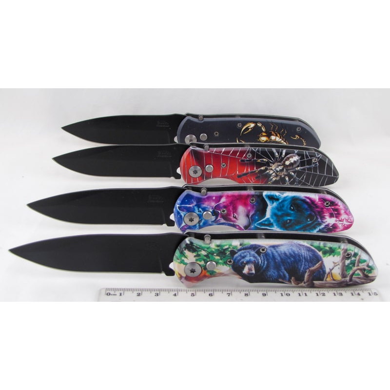 Нож 536 (A-536HJ) выкидной с рисунком