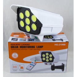 Светодиодный прожектор HG-2199B 7 больш. ламп с датчиком движения, с пультом, солнеч. батар.