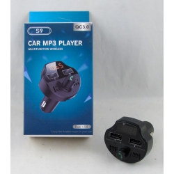 MP3 модулятор авто AQ-S9 с экр. 2USB 2,1A QC 3.0 Bluetooth